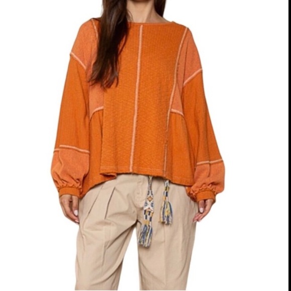 POL Sweater Contrast Pattern 
Sweater -Boho Top Large NWT Boutique - Picture 8 of 10